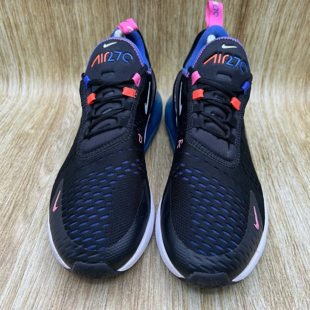 Nike Air Max 270 Men's Size 9.5 Black Astronomy Blue Shoes Sneakers DC1858-001